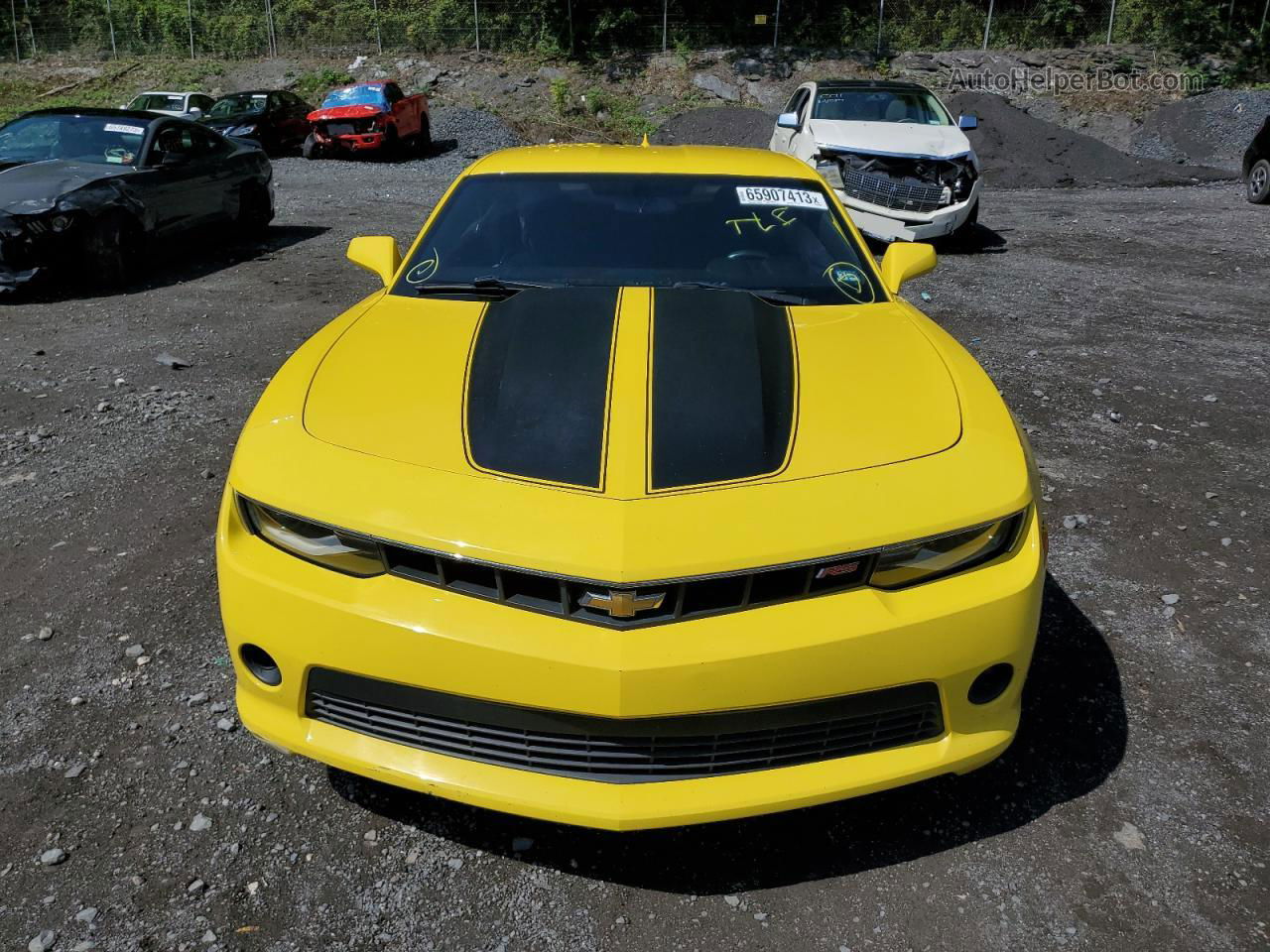 2015 Chevrolet Camaro Lt Желтый vin: 2G1FD1E38F9184005