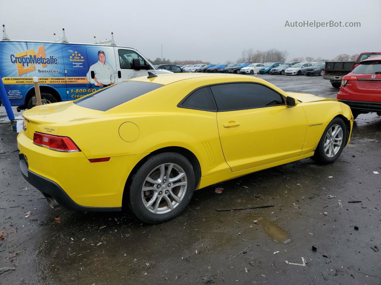 2015 Chevrolet Camaro Lt Yellow vin: 2G1FD1E38F9205502