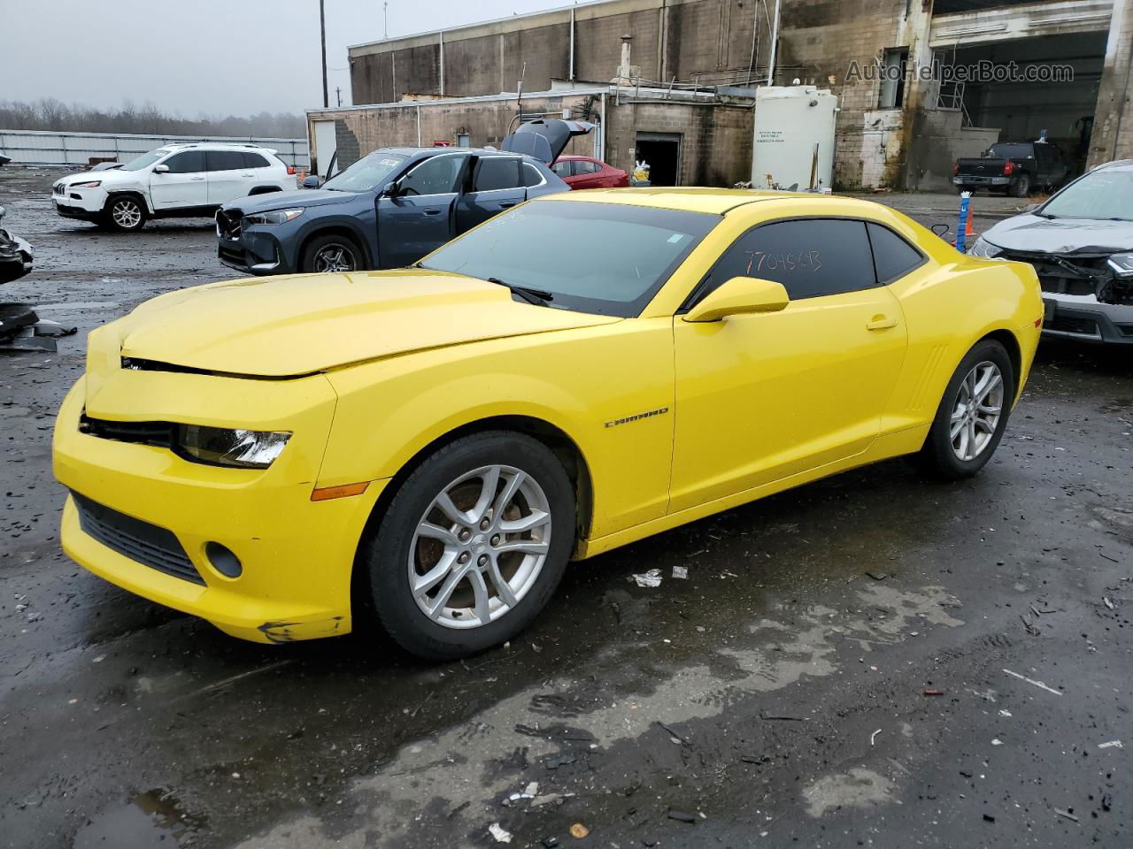 2015 Chevrolet Camaro Lt Yellow vin: 2G1FD1E38F9205502