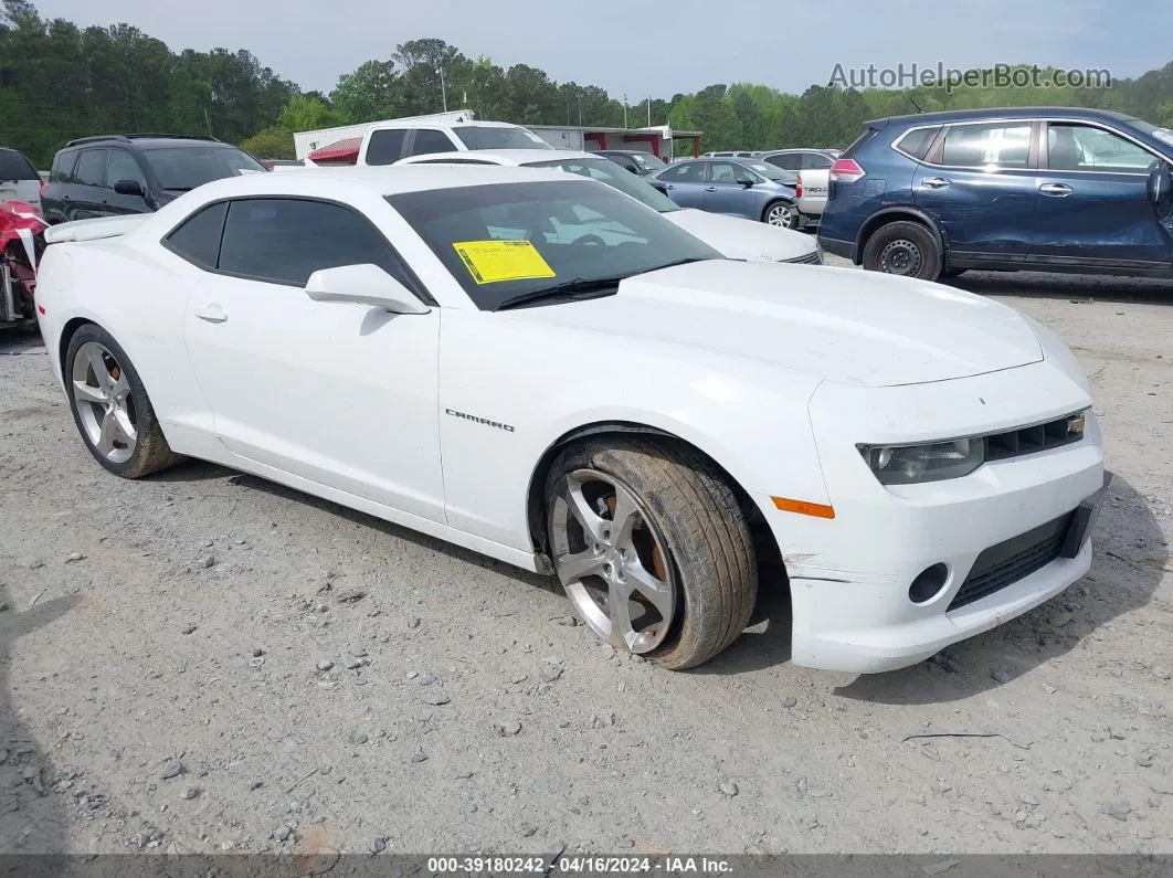 2015 Chevrolet Camaro 1lt White vin: 2G1FD1E38F9251850