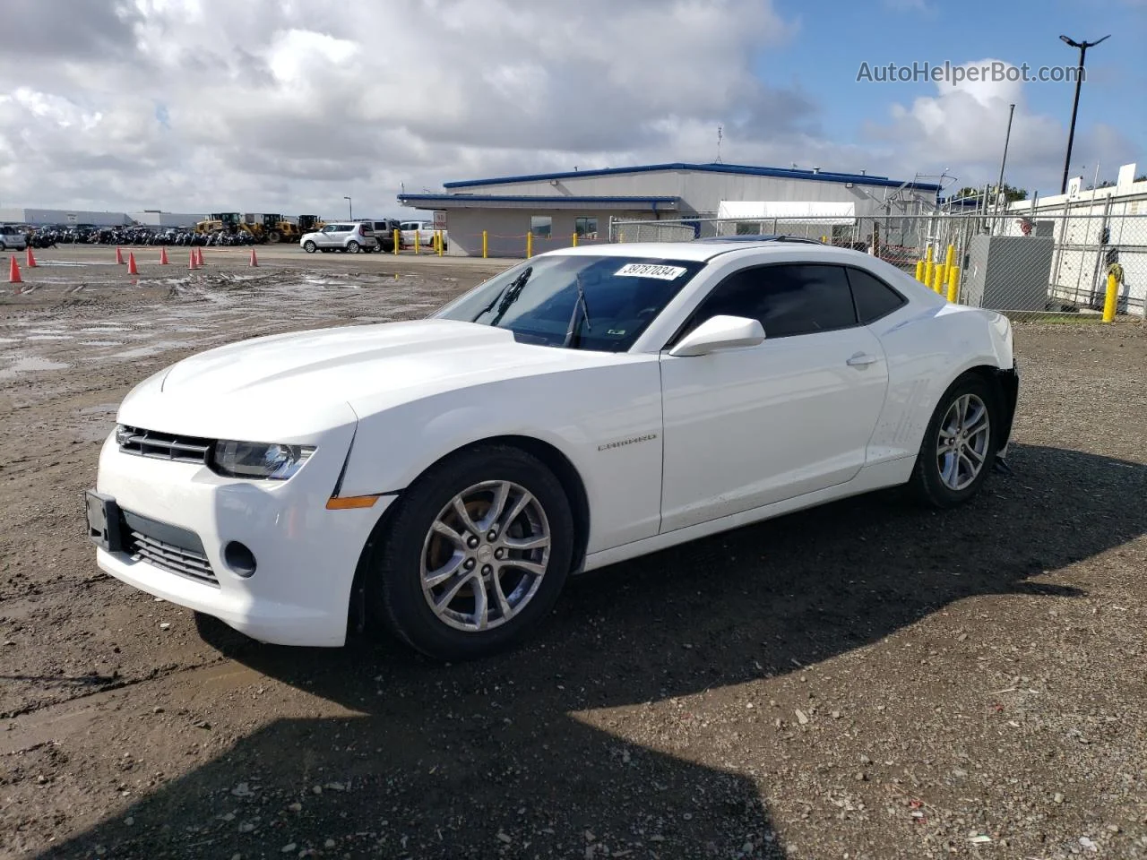 2015 Chevrolet Camaro Lt White vin: 2G1FD1E38F9263674