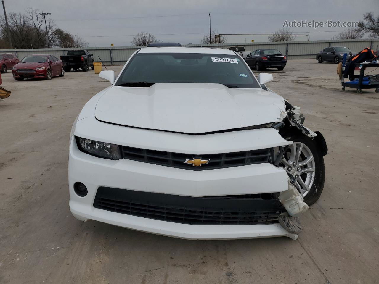 2015 Chevrolet Camaro Lt White vin: 2G1FD1E3XF9112125