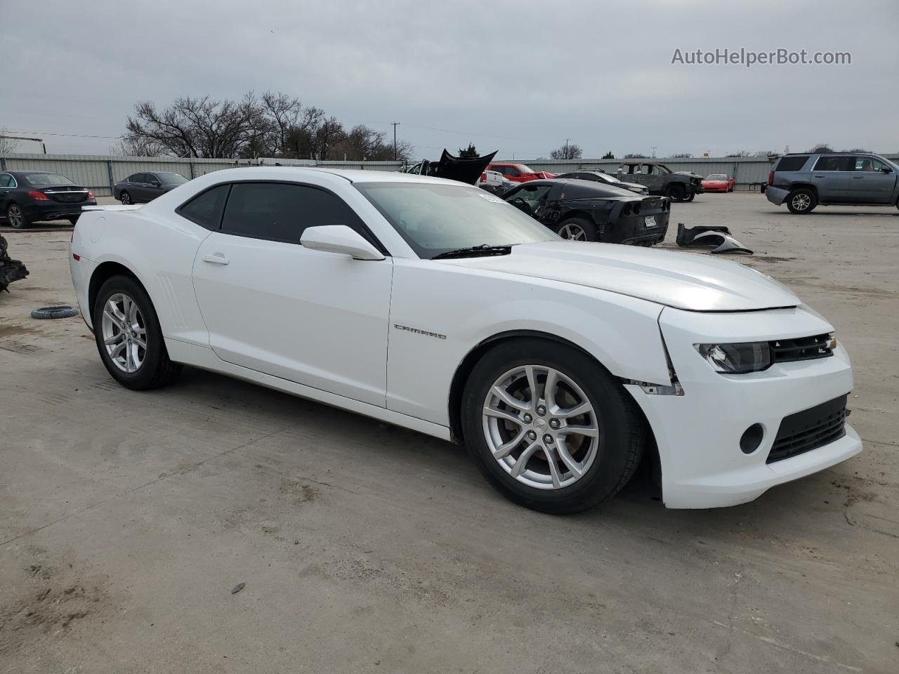 2015 Chevrolet Camaro Lt White vin: 2G1FD1E3XF9112125