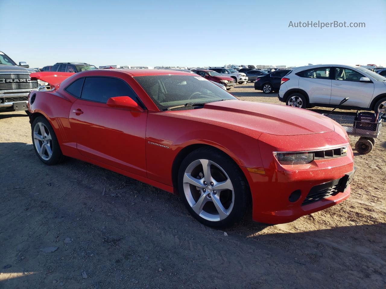 2015 Chevrolet Camaro Lt Red vin: 2G1FD1E3XF9240106