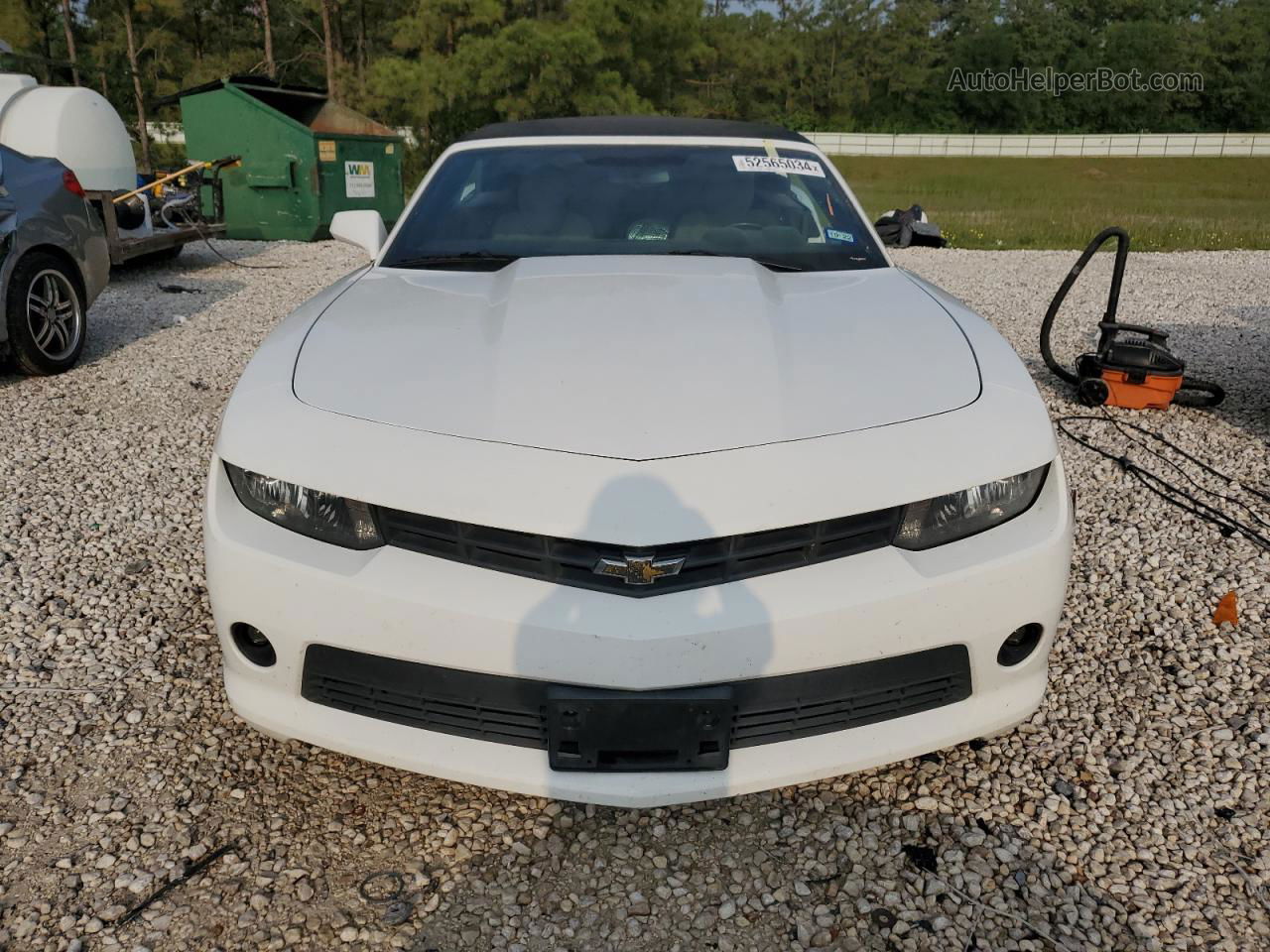 2015 Chevrolet Camaro Lt White vin: 2G1FD3D30F9129402