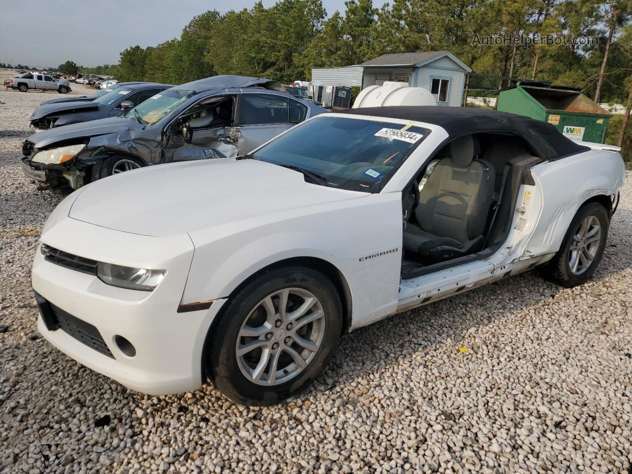 2015 Chevrolet Camaro Lt White vin: 2G1FD3D30F9129402