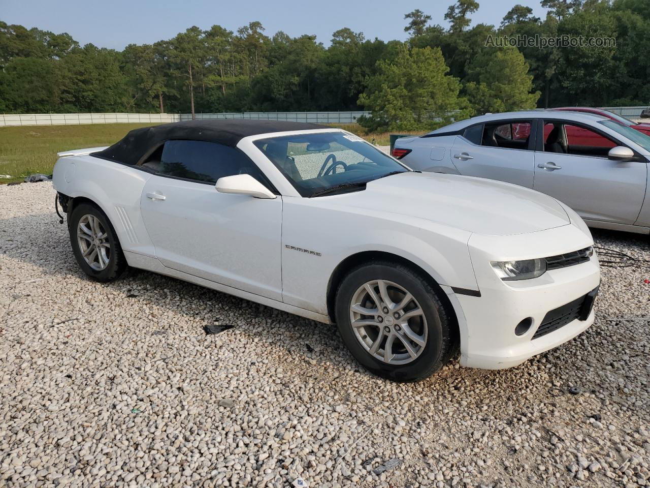 2015 Chevrolet Camaro Lt White vin: 2G1FD3D30F9129402