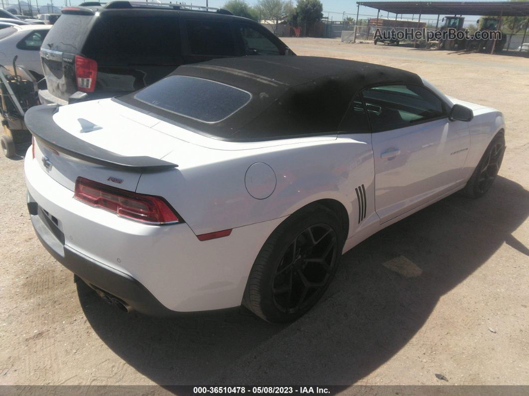 2015 Chevrolet Camaro Lt White vin: 2G1FD3D30F9187946