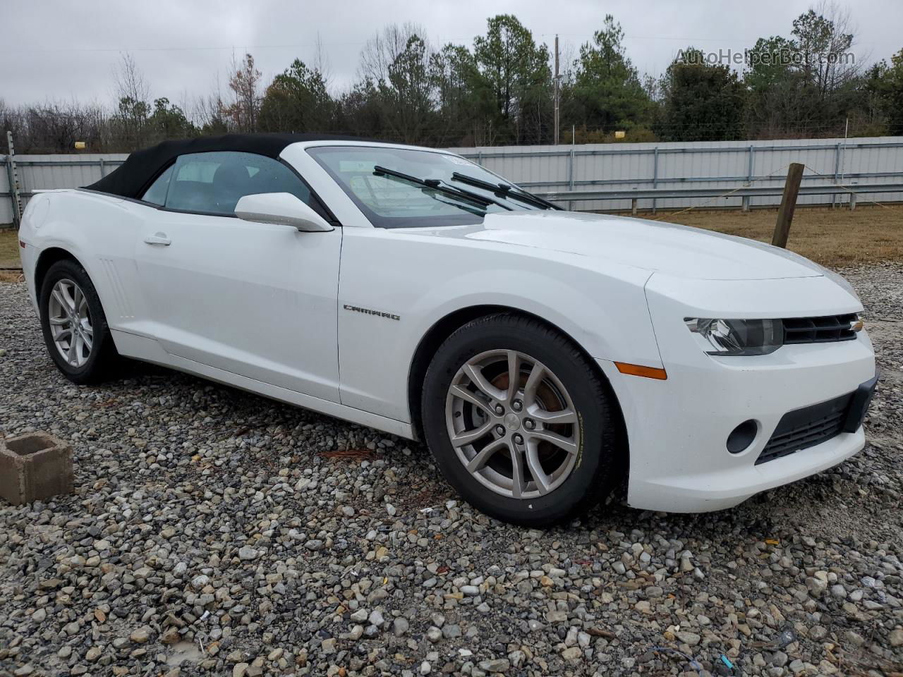 2015 Chevrolet Camaro Lt White vin: 2G1FD3D30F9188465