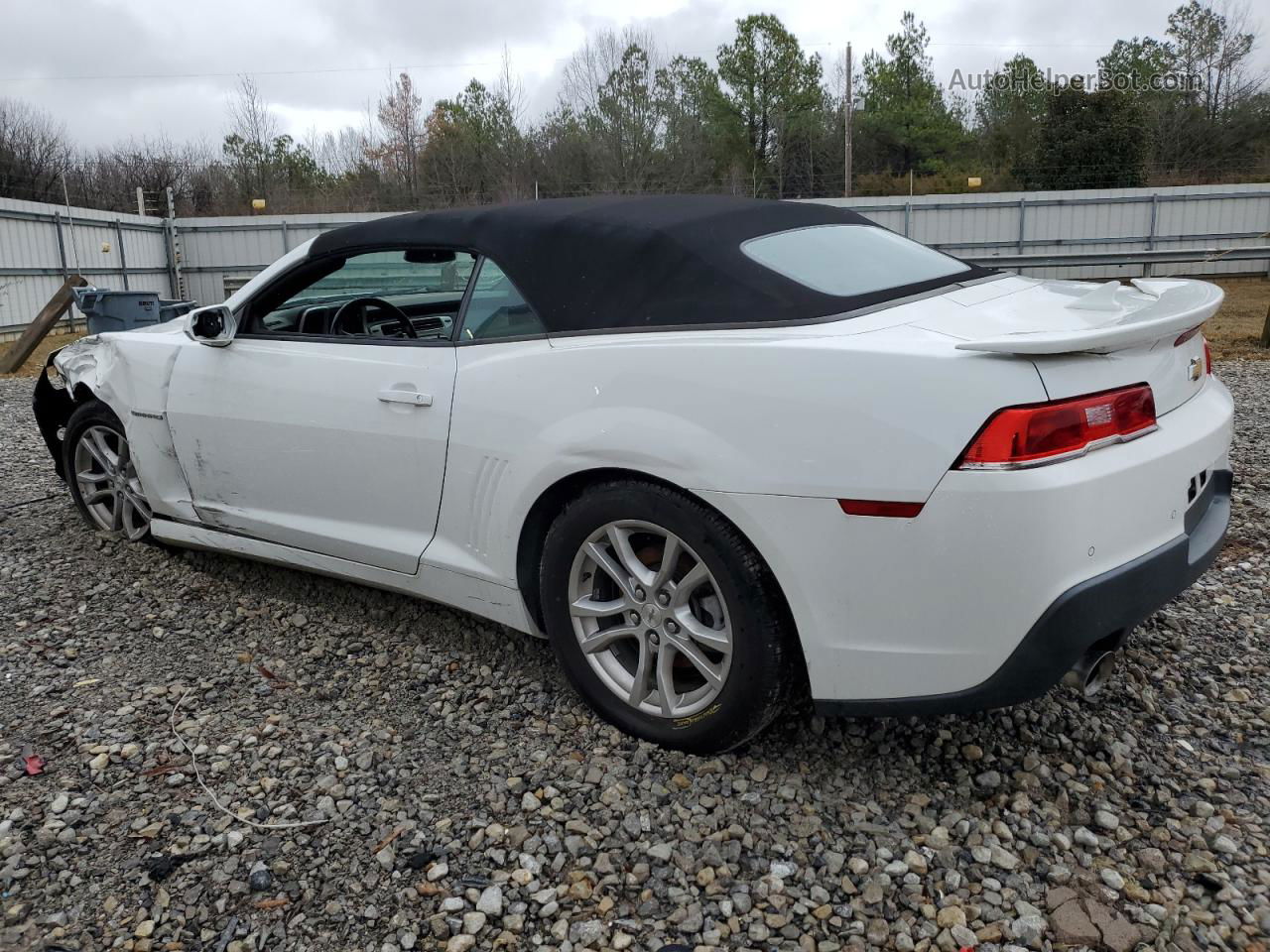 2015 Chevrolet Camaro Lt White vin: 2G1FD3D30F9188465