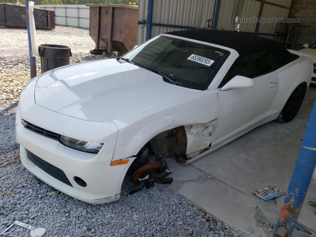 2015 Chevrolet Camaro Lt White vin: 2G1FD3D30F9267229