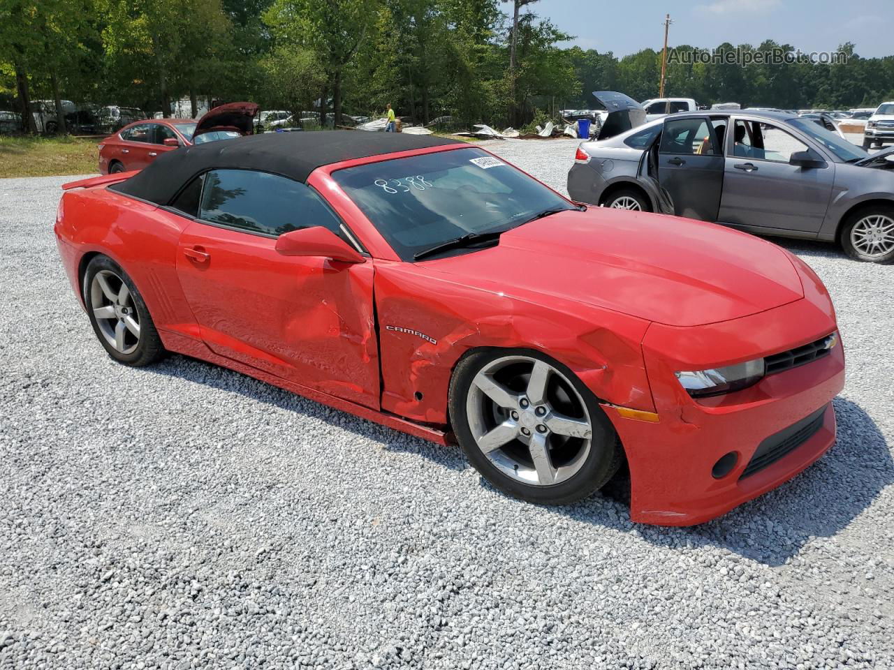 2015 Chevrolet Camaro Lt Red vin: 2G1FD3D32F9178388