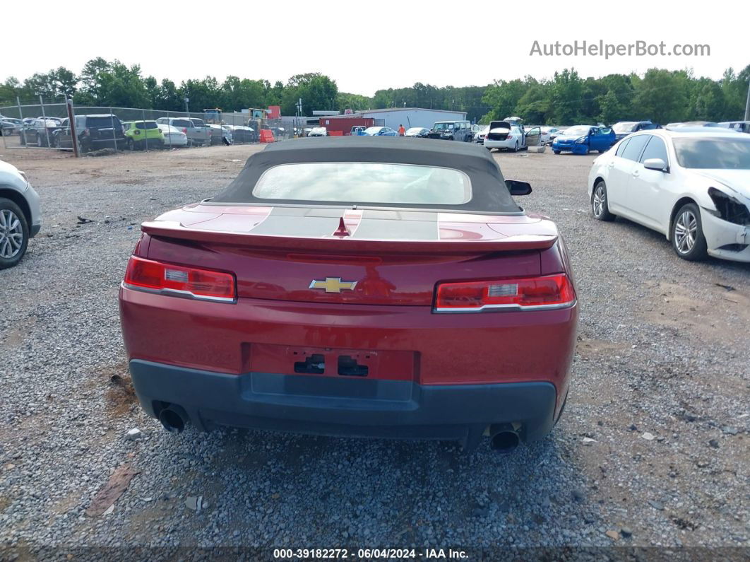 2015 Chevrolet Camaro 1lt Red vin: 2G1FD3D32F9297414