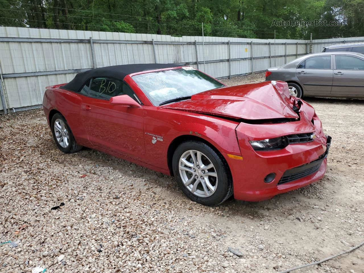 2015 Chevrolet Camaro Lt Red vin: 2G1FD3D34F9103935