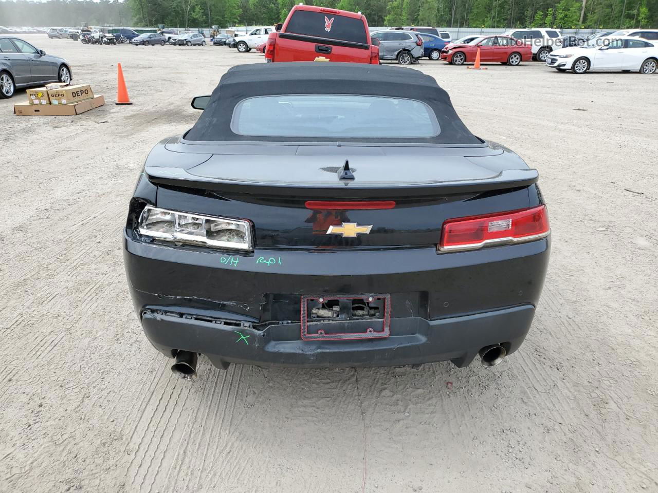 2015 Chevrolet Camaro Lt Black vin: 2G1FD3D34F9274443