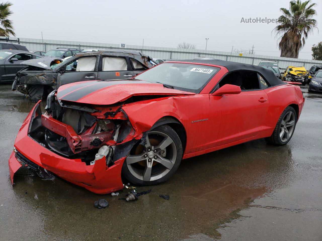 2015 Chevrolet Camaro Lt Red vin: 2G1FD3D35F9107945