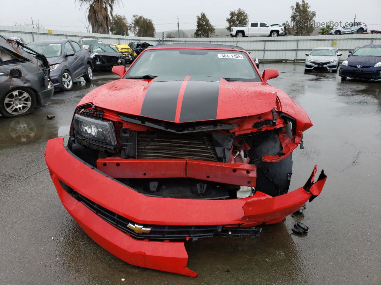 2015 Chevrolet Camaro Lt Red vin: 2G1FD3D35F9107945