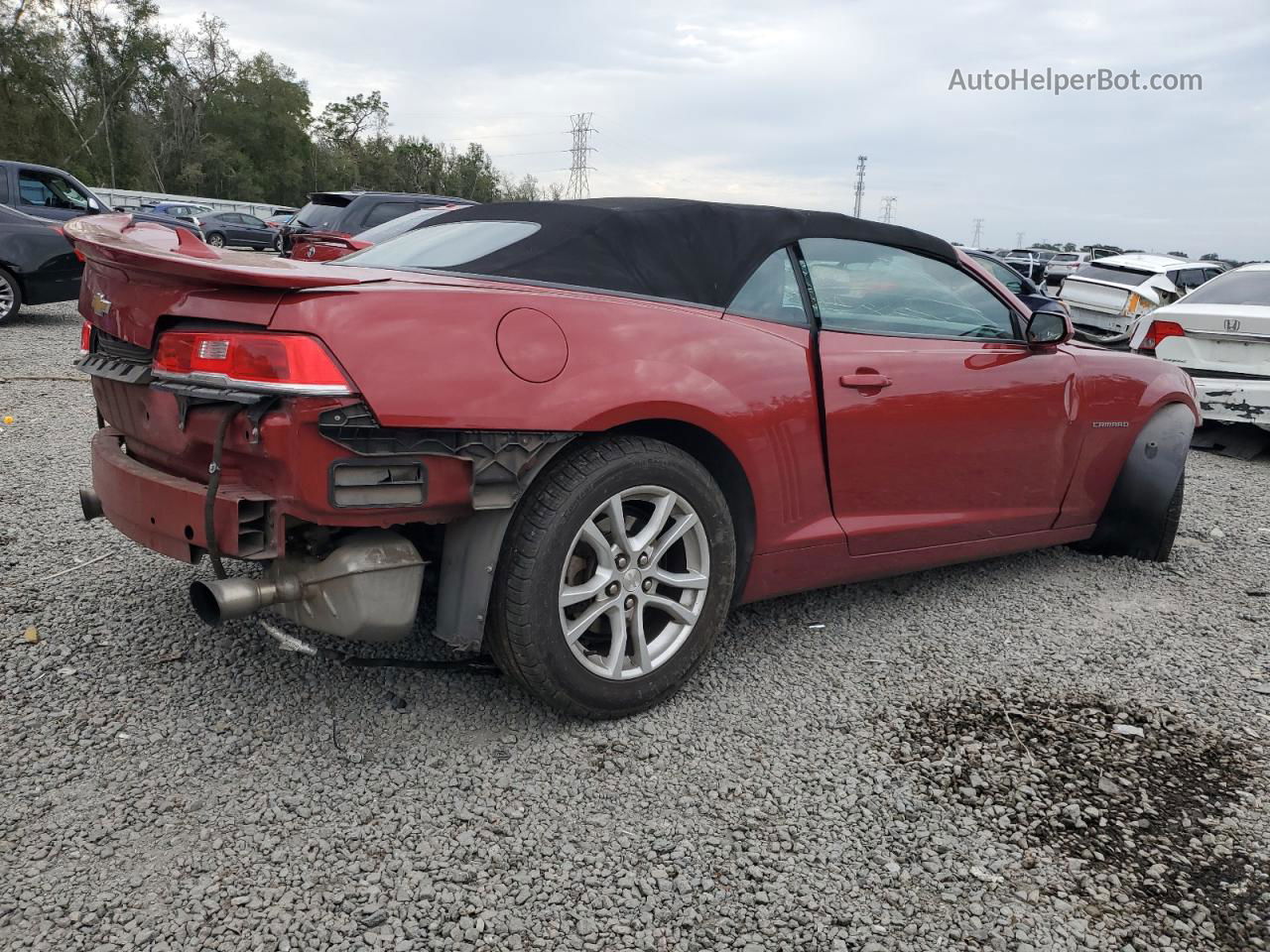 2015 Chevrolet Camaro Lt Темно-бордовый vin: 2G1FD3D36F9271690