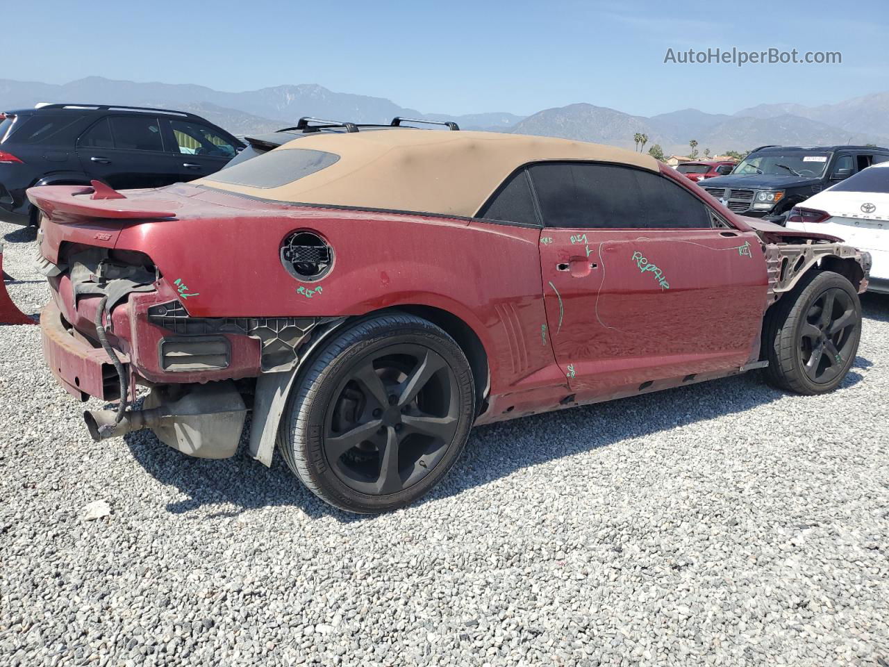 2015 Chevrolet Camaro Lt Burgundy vin: 2G1FD3D38F9239145