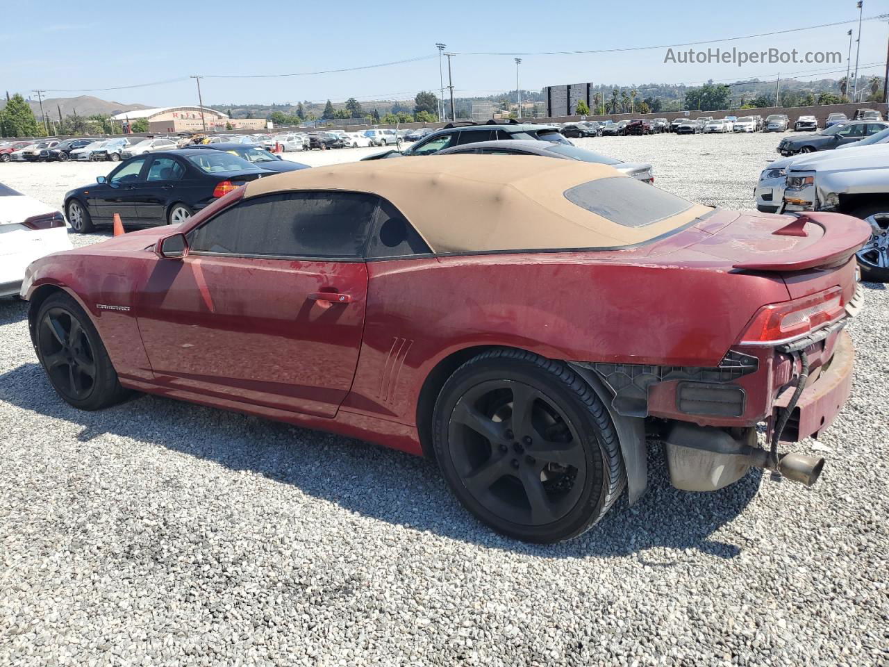 2015 Chevrolet Camaro Lt Burgundy vin: 2G1FD3D38F9239145