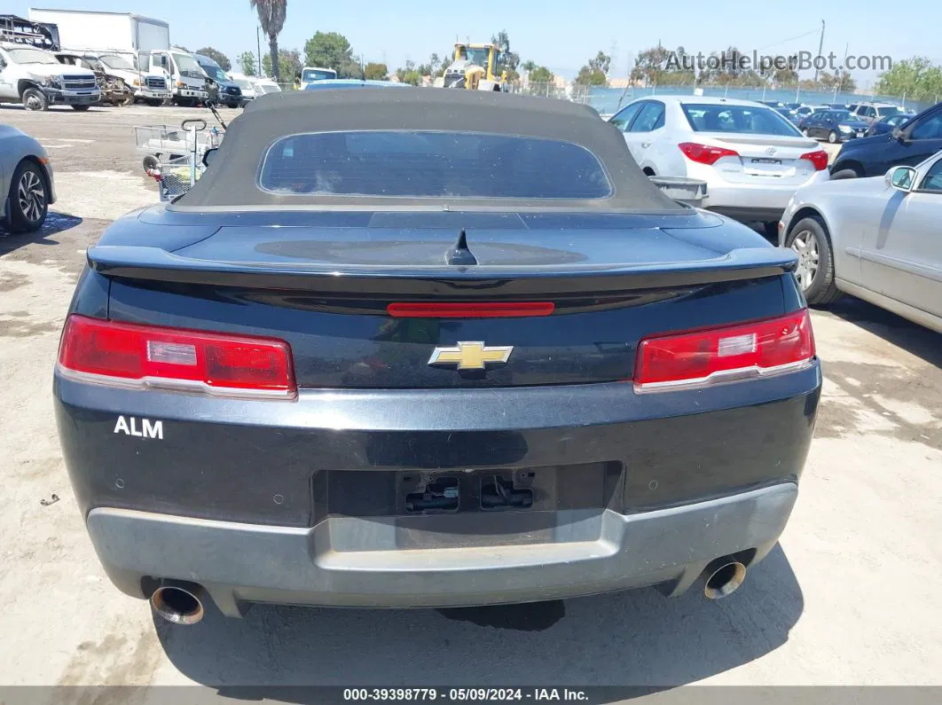 2015 Chevrolet Camaro 1lt Black vin: 2G1FD3D39F9276964