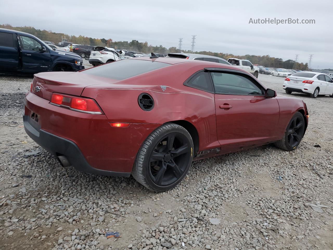 2014 Chevrolet Camaro Ls Red vin: 2G1FE1E30E9149695