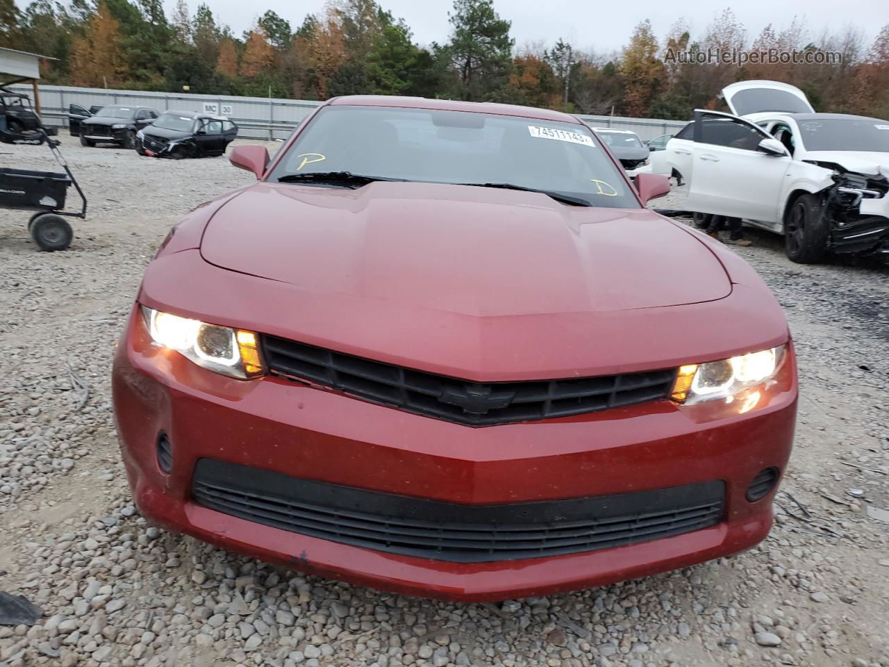 2014 Chevrolet Camaro Ls Red vin: 2G1FE1E30E9149695