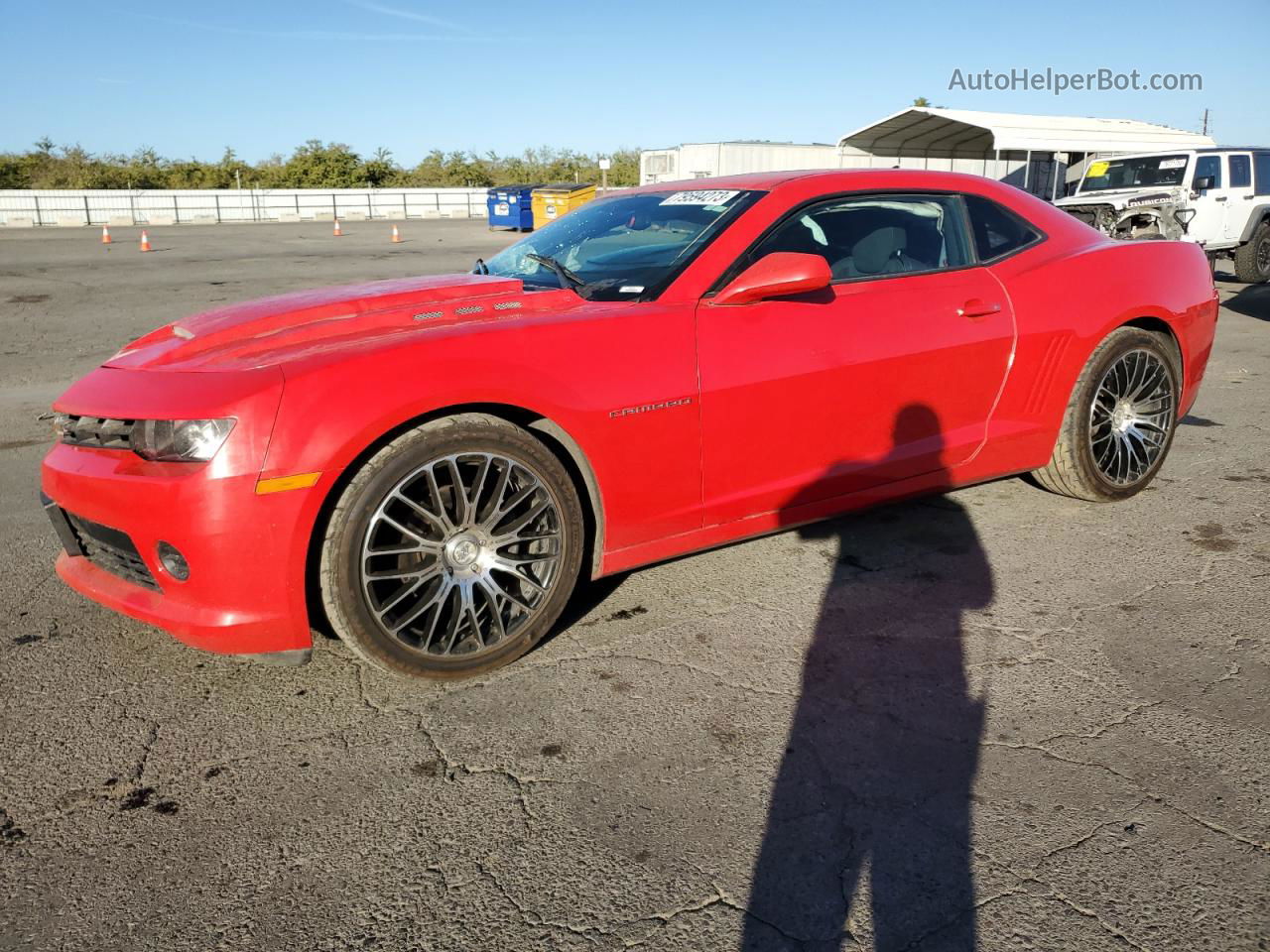 2014 Chevrolet Camaro Ls Red vin: 2G1FE1E30E9192532