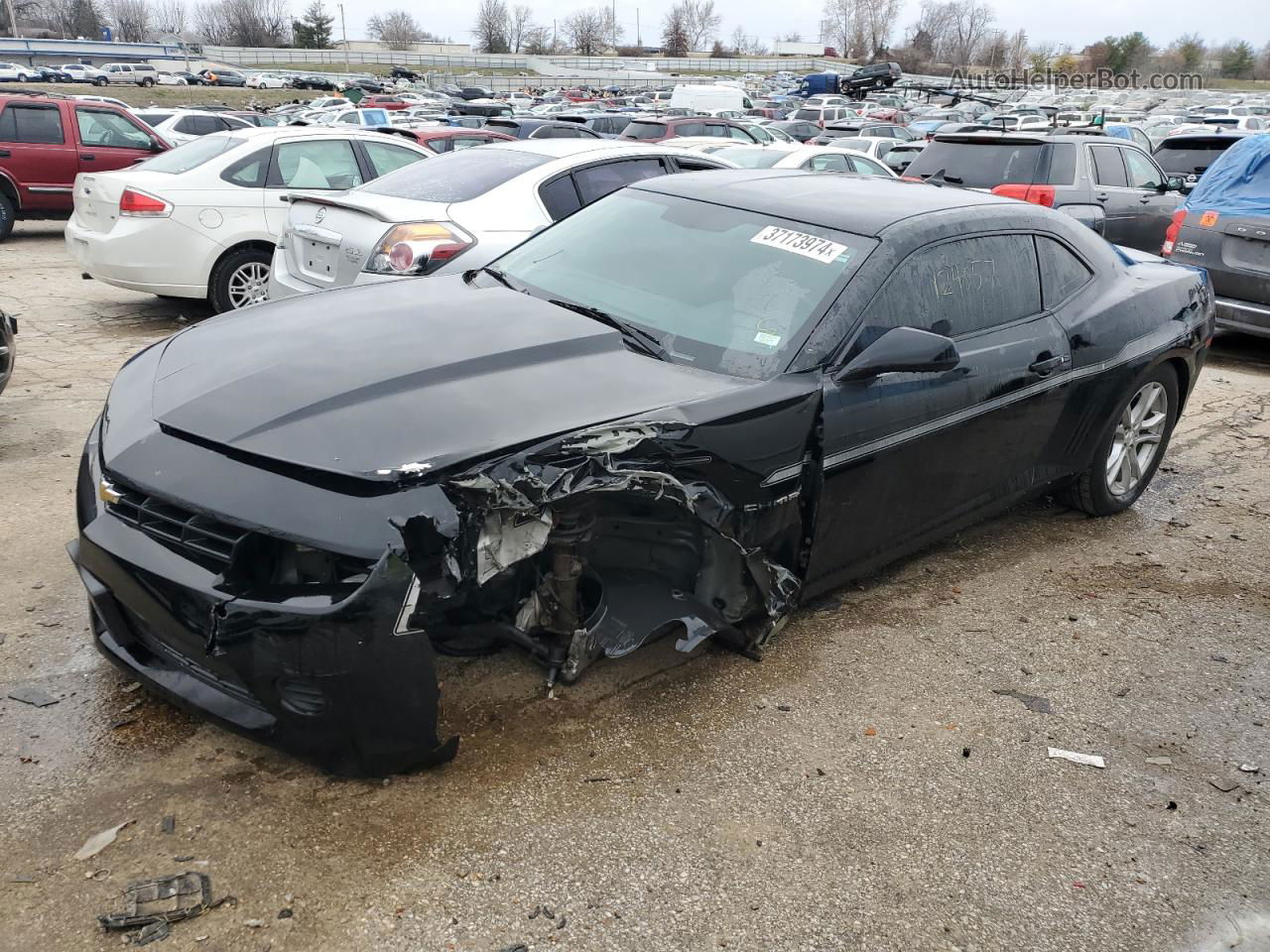 2014 Chevrolet Camaro Ls Black vin: 2G1FE1E35E9224634