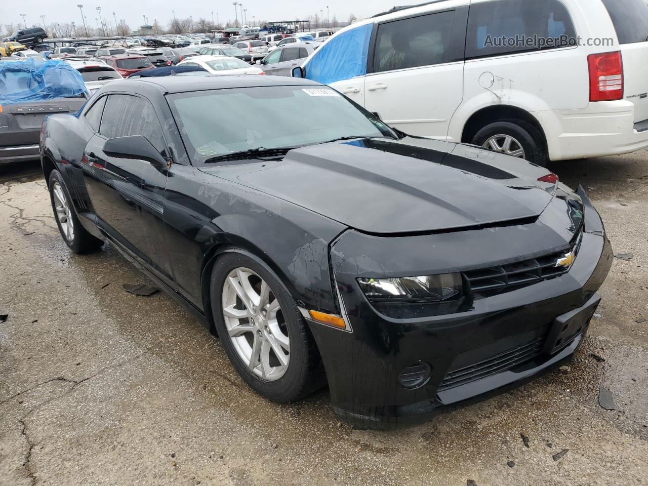 2014 Chevrolet Camaro Ls Black vin: 2G1FE1E35E9224634