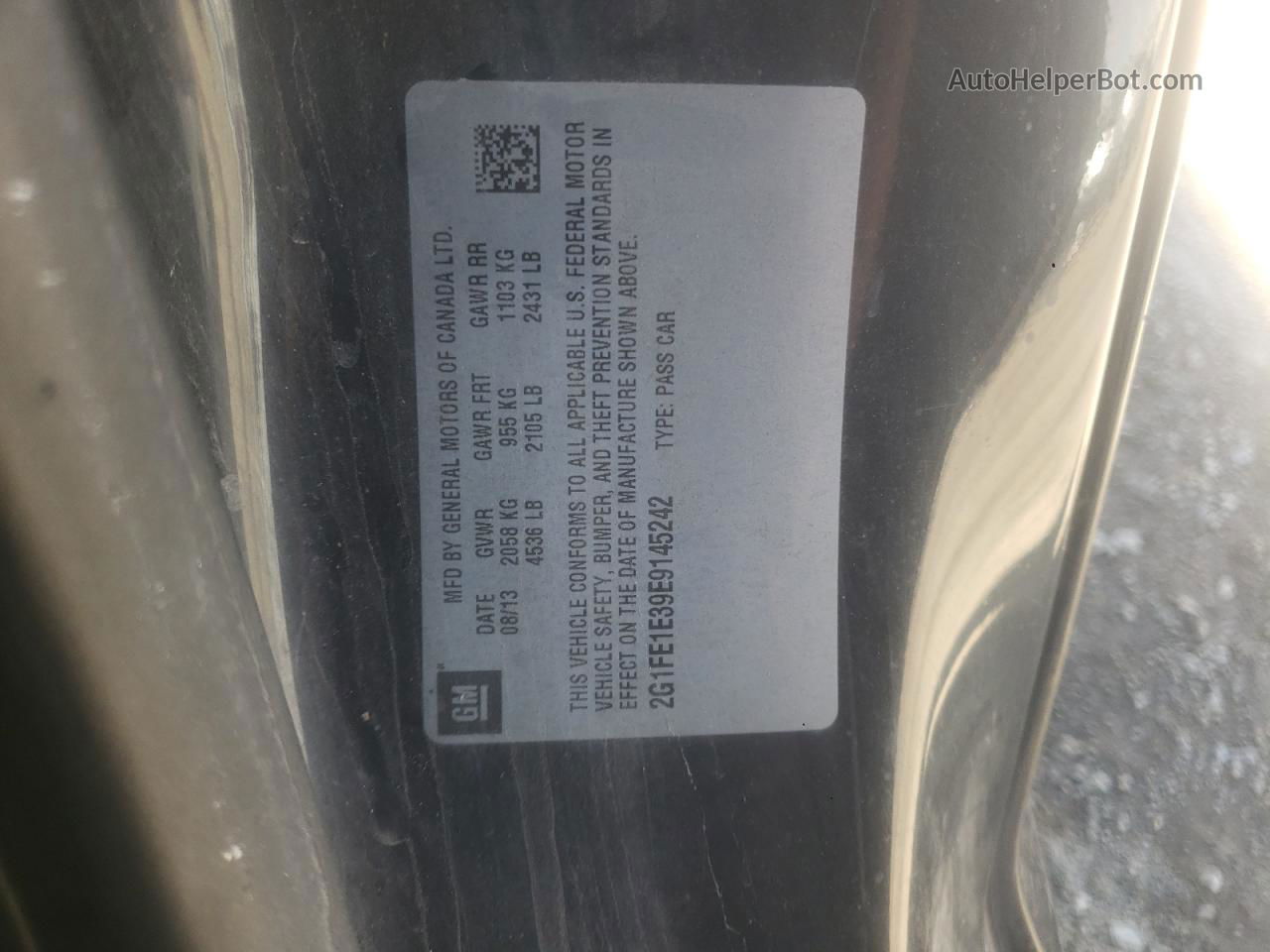 2014 Chevrolet Camaro Ls Черный vin: 2G1FE1E39E9145242
