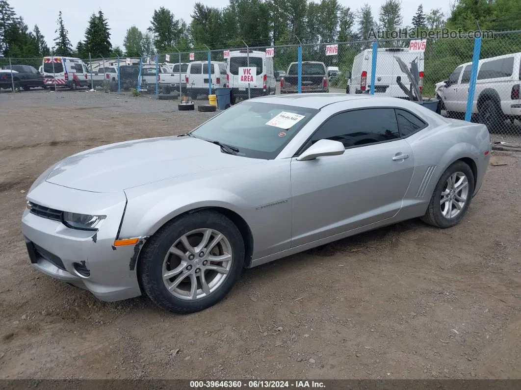 2014 Chevrolet Camaro 1ls Silver vin: 2G1FE1E39E9271469