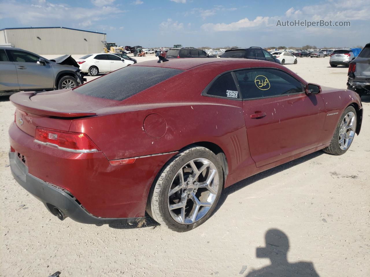 2014 Chevrolet Camaro Ls Maroon vin: 2G1FE1E3XE9151826