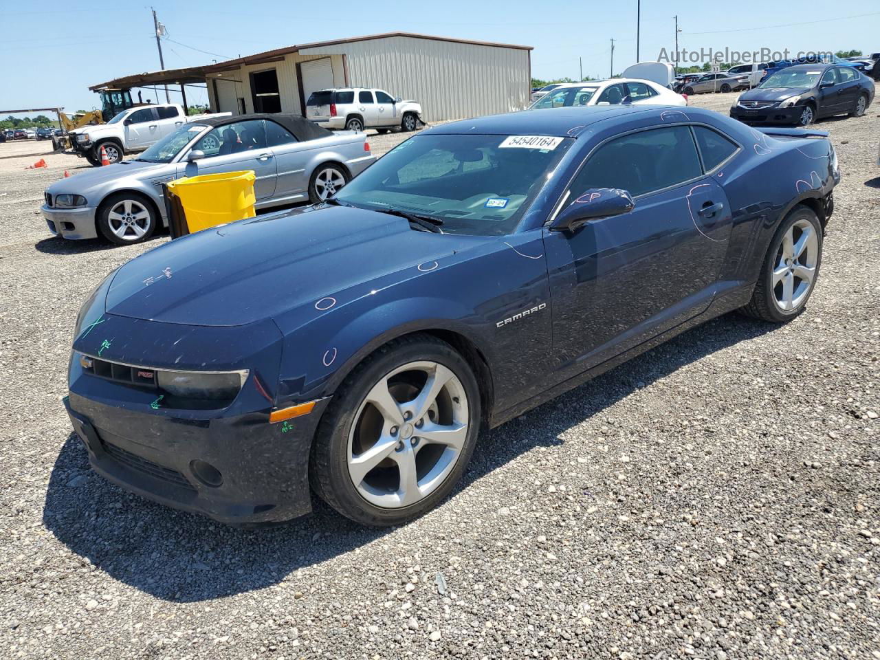 2015 Chevrolet Camaro Lt Синий vin: 2G1FF1E30F9291043