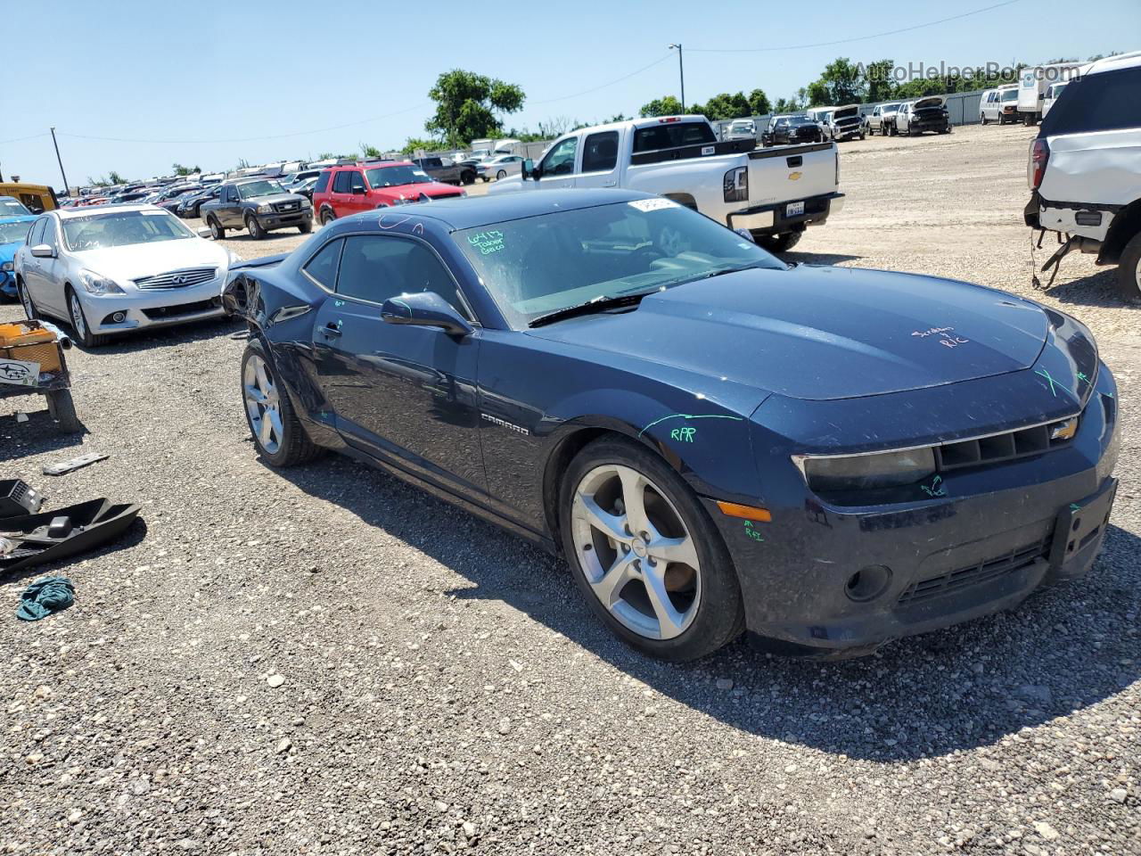 2015 Chevrolet Camaro Lt Blue vin: 2G1FF1E30F9291043