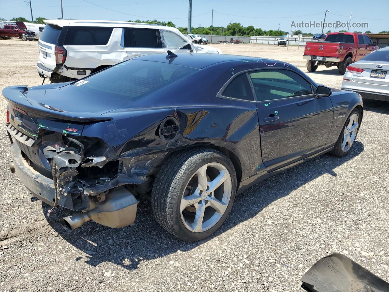 2015 Chevrolet Camaro Lt Синий vin: 2G1FF1E30F9291043