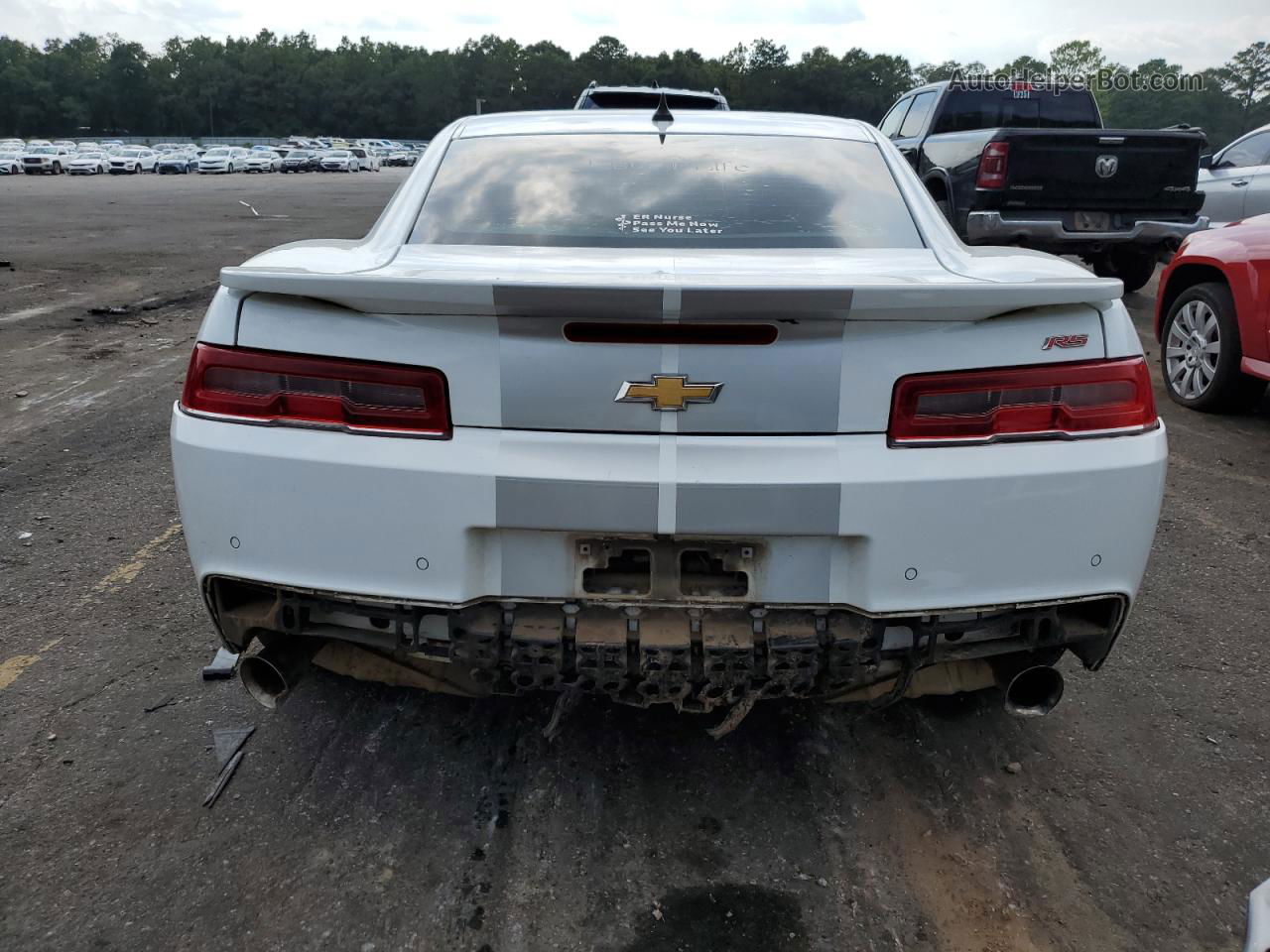 2015 Chevrolet Camaro Lt White vin: 2G1FF1E34F9264055