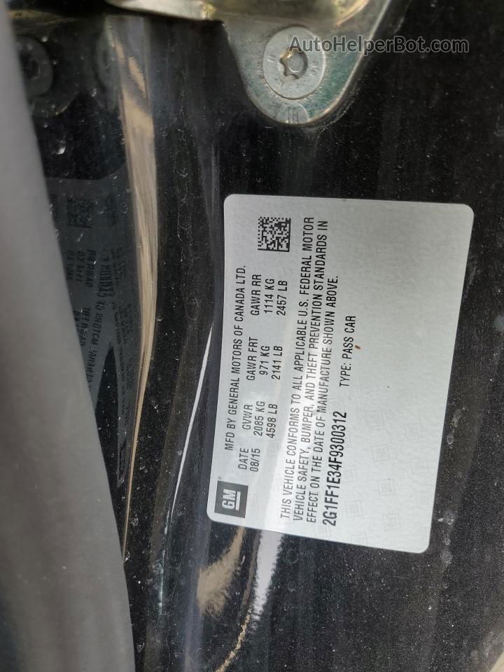 2015 Chevrolet Camaro Lt Black vin: 2G1FF1E34F9300312