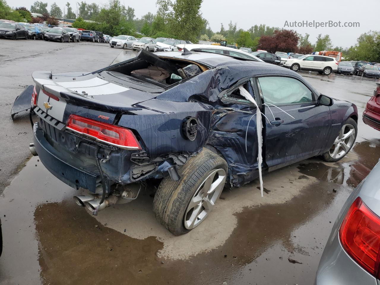 2015 Chevrolet Camaro Lt Blue vin: 2G1FF1E36F9302627