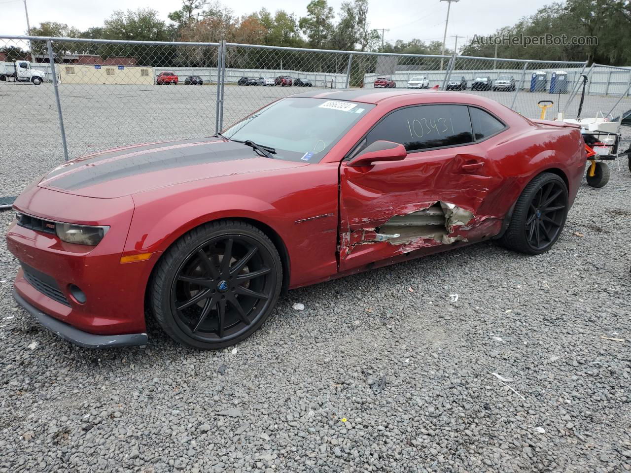 2014 Chevrolet Camaro Lt Burgundy vin: 2G1FF1E37E9129702