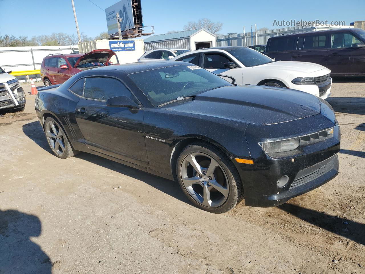 2014 Chevrolet Camaro Lt Black vin: 2G1FF1E39E9245838