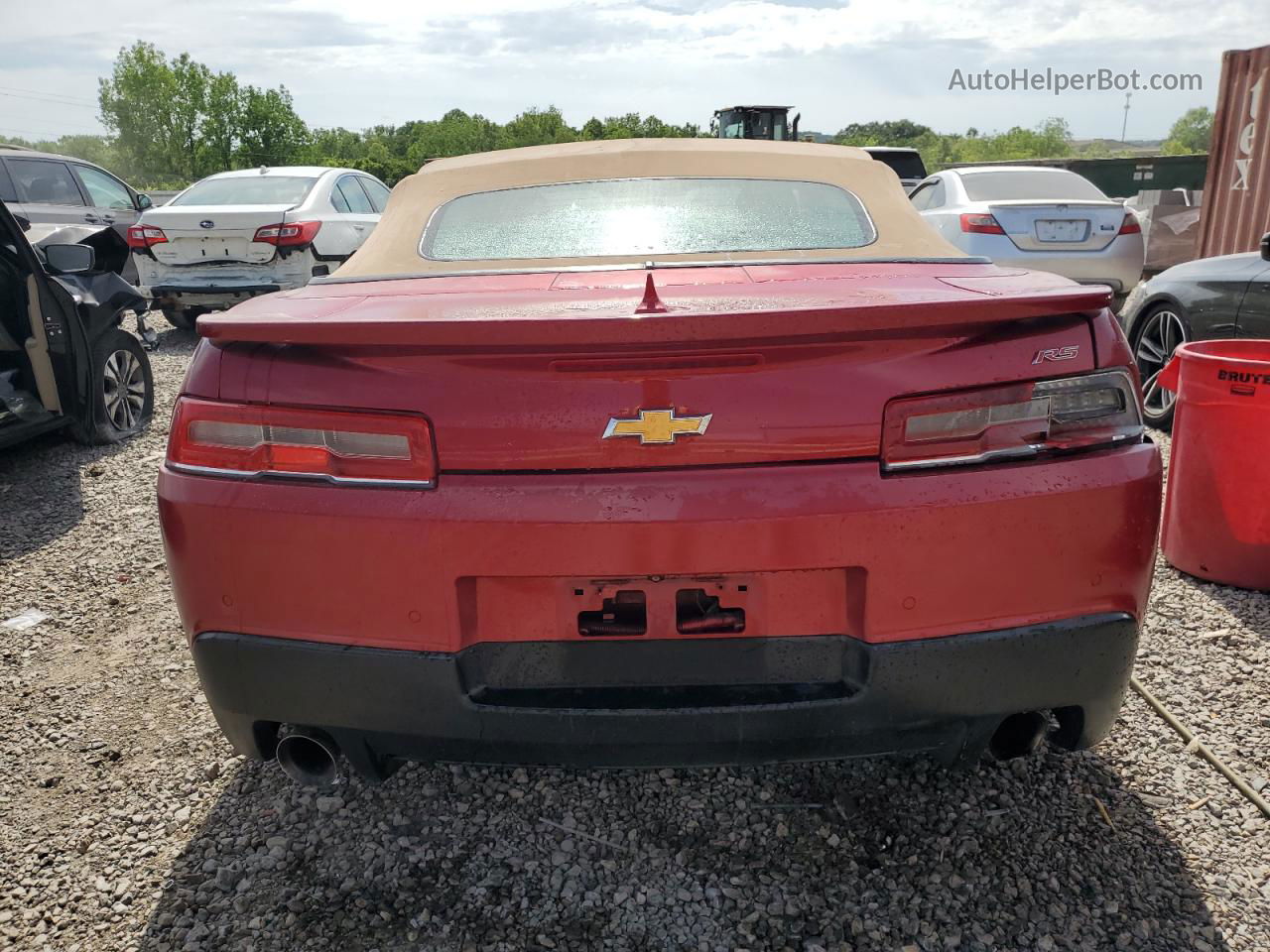 2015 Chevrolet Camaro Lt Burgundy vin: 2G1FF3D35F9257239