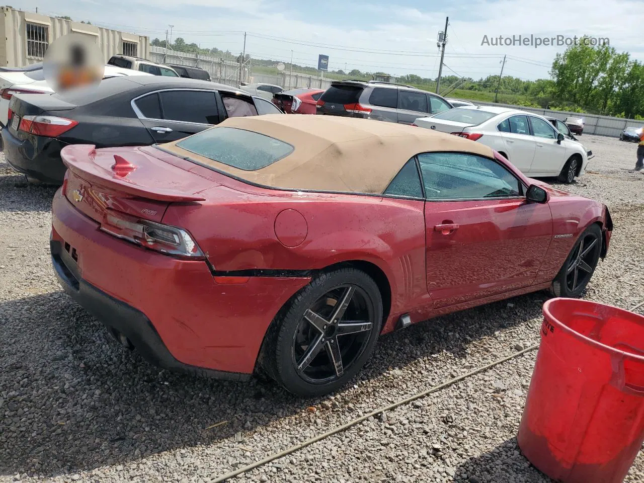 2015 Chevrolet Camaro Lt Burgundy vin: 2G1FF3D35F9257239