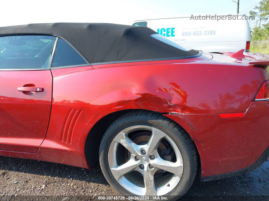 2015 Chevrolet Camaro 2lt Red vin: 2G1FF3D39F9203720