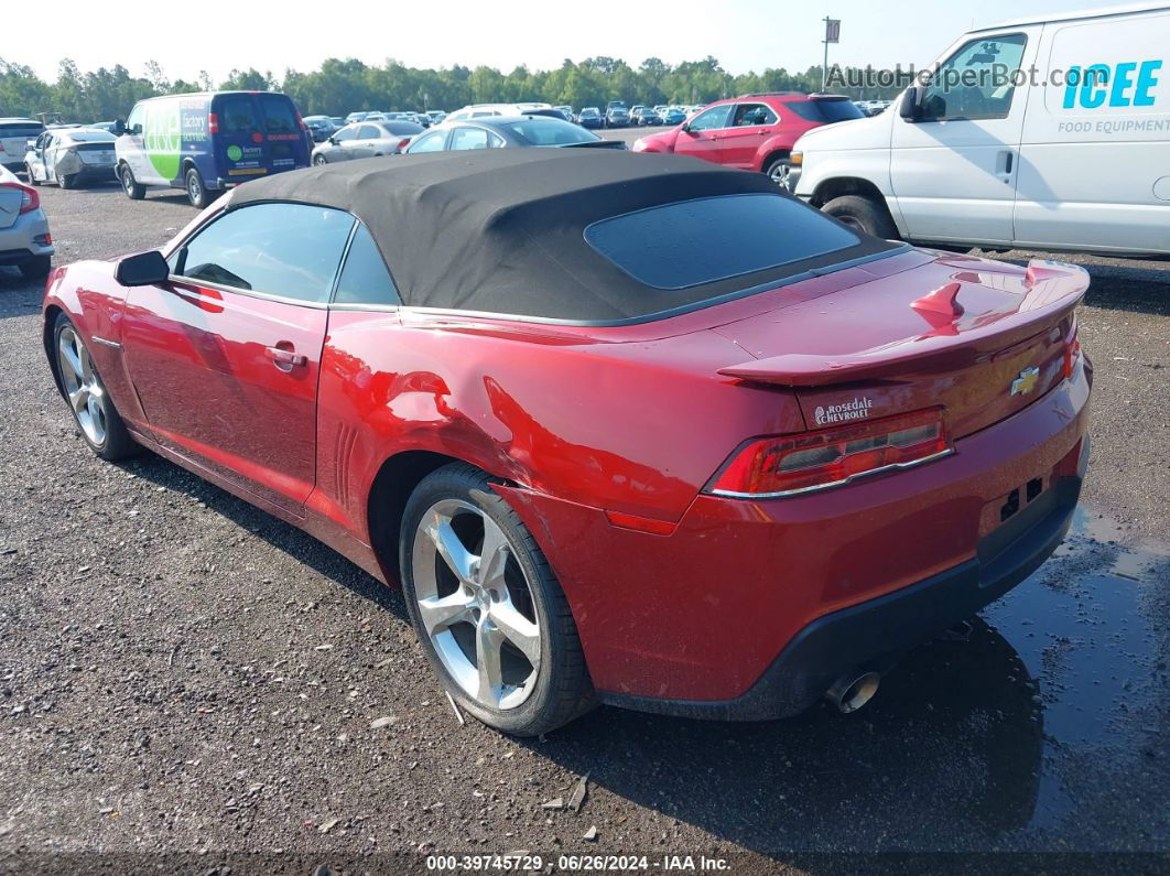 2015 Chevrolet Camaro 2lt Red vin: 2G1FF3D39F9203720