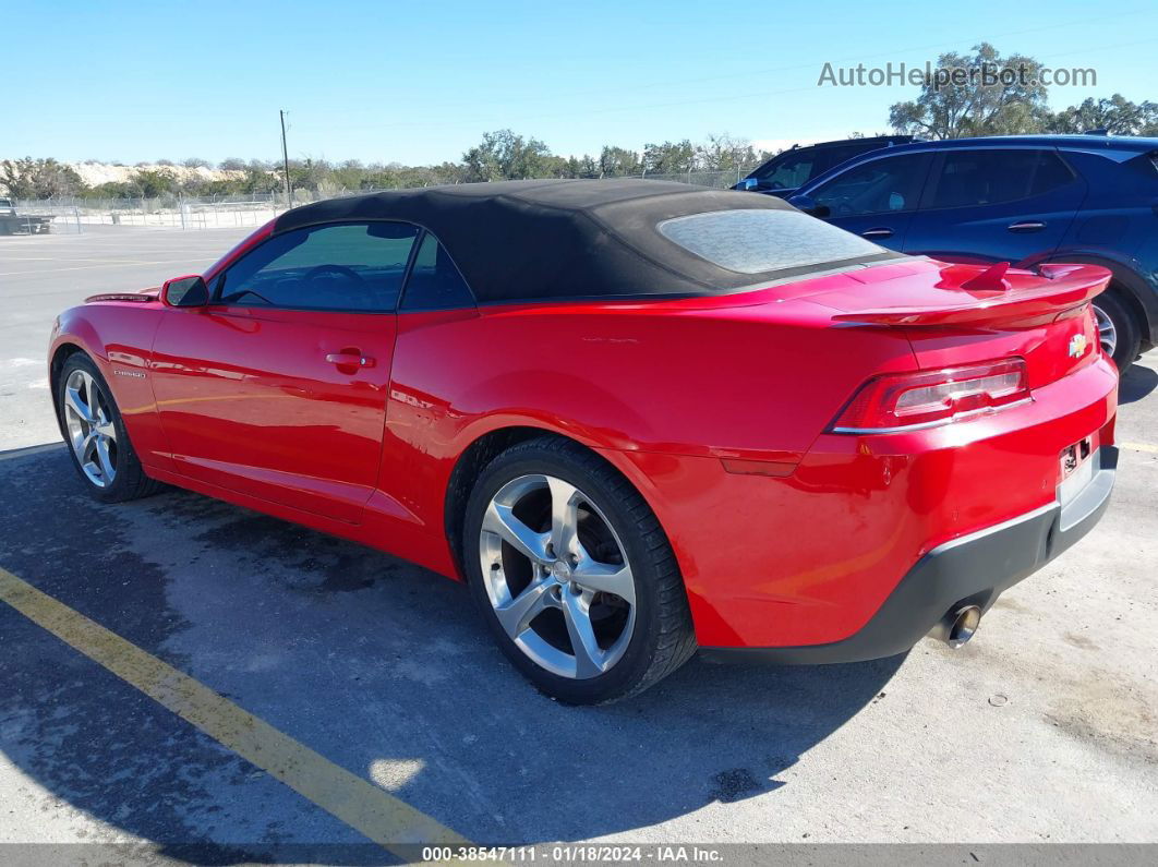 2015 Chevrolet Camaro 2lt Red vin: 2G1FF3D39F9298196