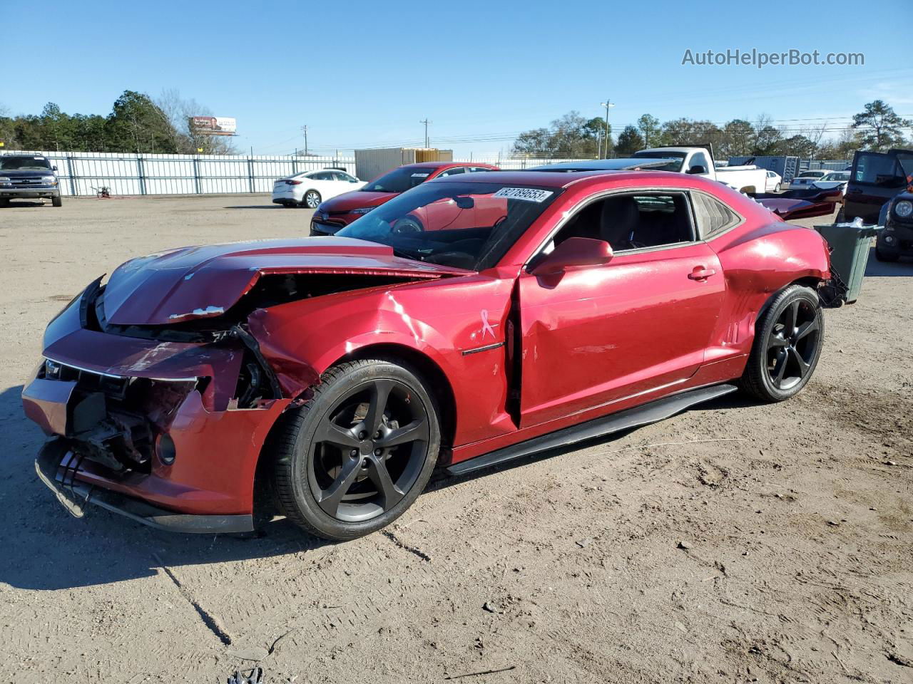 2014 Chevrolet Camaro Lt Red vin: 2G1FG1E3XE9136947