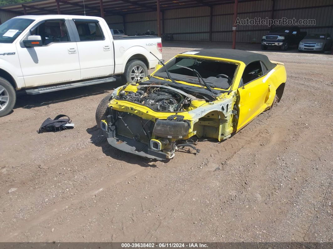 2014 Chevrolet Camaro 2lt Yellow vin: 2G1FG3D3XE9164101