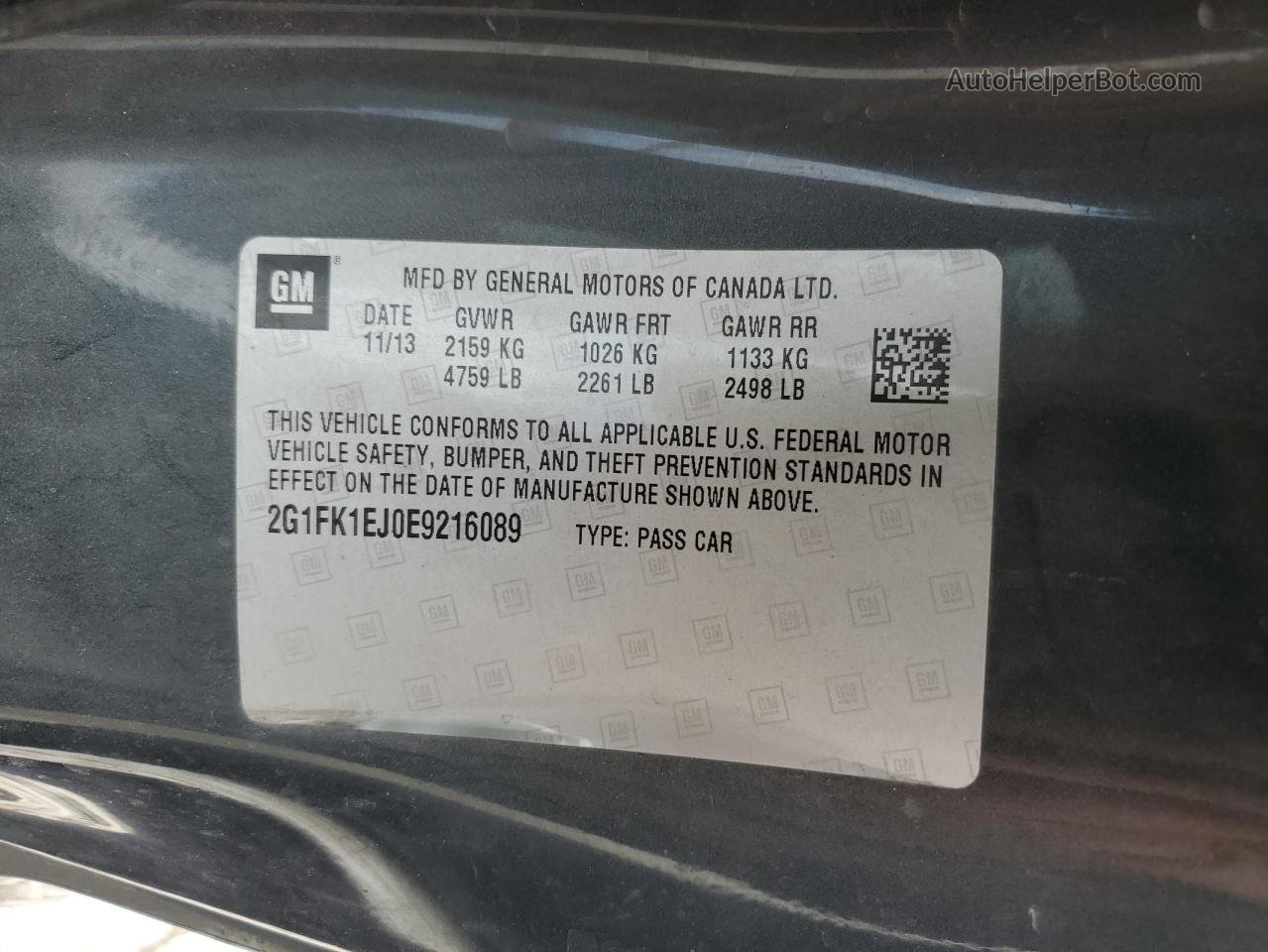 2014 Chevrolet Camaro 2ss Серый vin: 2G1FK1EJ0E9216089