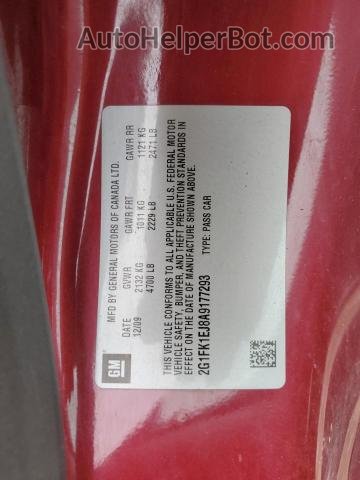 2010 Chevrolet Camaro Ss Red vin: 2G1FK1EJ8A9177293